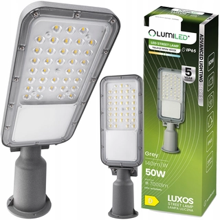 Uličná lampa - Pouličné svietidlo 50 W 7000 lm napájané zo siete